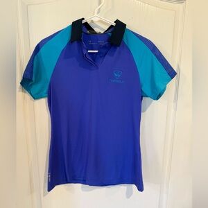 Under Armour Iso-Chill women's polo shirt blue w/ Topgolf logo small new w tags